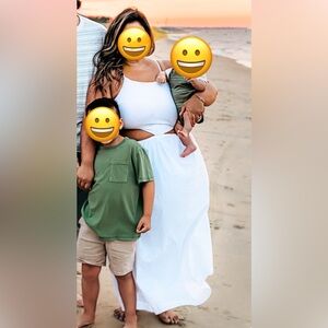 White Abercrombie Maxi Dress